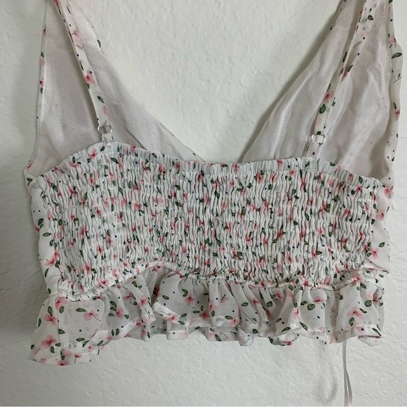 Princess Polly Ditsy Floral Crop Tank Top Size 4 - Picture 11 of 12